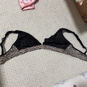 Leopard and Black Lace Bralette from Victoria’s Secret